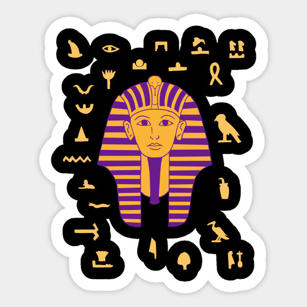 Egyptian Pharaoh Sticker by cypryanus